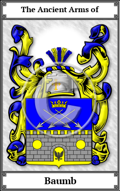 Baumb Family Crest Download (JPG) Book Plated - 600 DPI