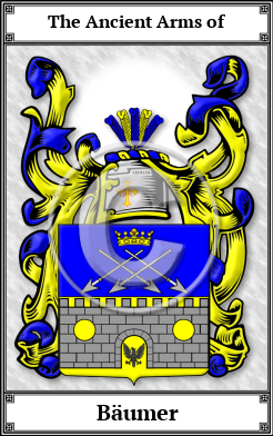 Bäumer Family Crest Download (JPG) Book Plated - 600 DPI