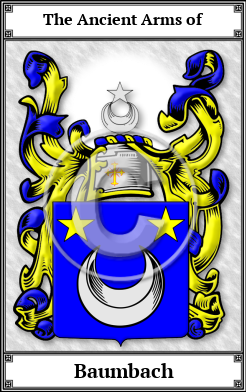 Baumbach Family Crest Download (JPG)  Book Plated - 150 DPI