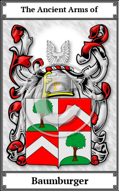 Baumburger Family Crest Download (JPG) Book Plated - 600 DPI