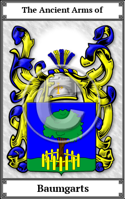 Baumgarts Family Crest Download (JPG)  Book Plated - 150 DPI