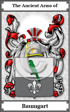 Baumgart Family Crest Download (JPG)  Book Plated - 150 DPI