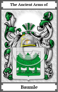 Baumle Family Crest Download (JPG) Book Plated - 600 DPI