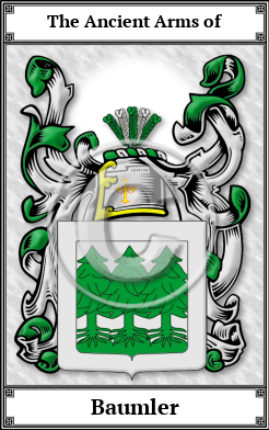Baumler Family Crest Download (JPG)  Book Plated - 150 DPI
