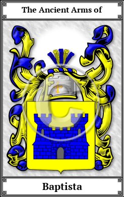 Baptista Family Crest Download (JPG)  Book Plated - 150 DPI