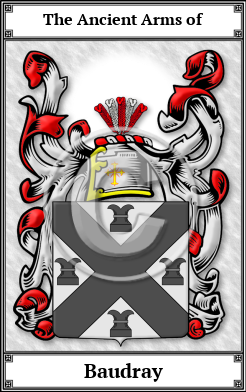 Baudray Family Crest Download (JPG)  Book Plated - 150 DPI