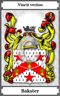 Bakster Family Crest Download (JPG)  Book Plated - 150 DPI