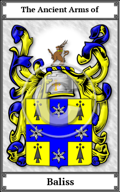 Baliss Family Crest Download (JPG) Book Plated - 600 DPI