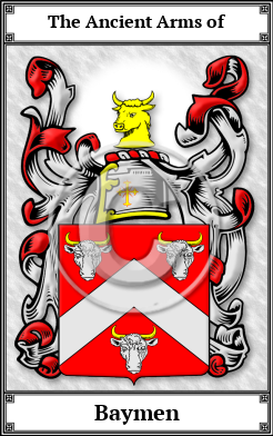 Baymen Family Crest Download (JPG)  Book Plated - 150 DPI