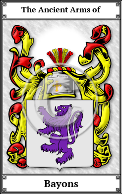 Bayons Family Crest Download (JPG)  Book Plated - 150 DPI