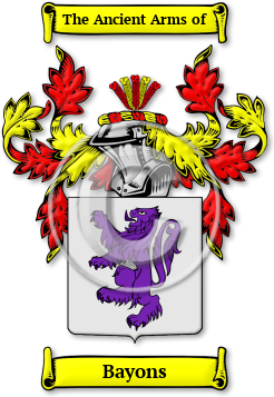 Bayons Family Crest Download (jpg) Legacy Series - 150 DPI