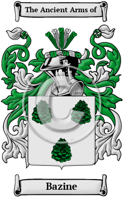 Bazine Family Crest Download (JPG) Heritage Series - 600 DPI