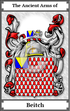 Beitch Family Crest Download (JPG)  Book Plated - 150 DPI