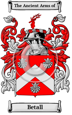 Betall Family Crest/Coat of Arms