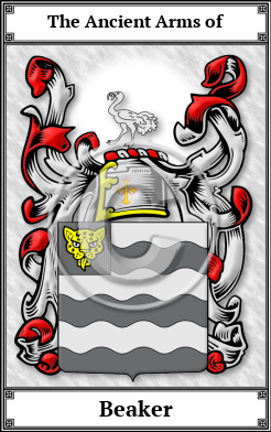 Beaker Family Crest Download (JPG)  Book Plated - 150 DPI