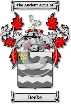 Beeke Family Crest Download (jpg) Legacy Series - 150 DPI