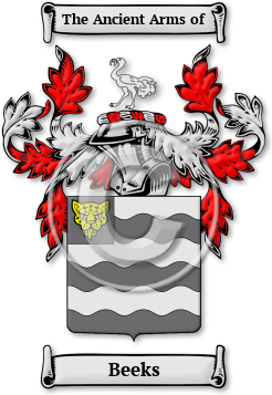 Beeks Family Crest Download (jpg) Legacy Series - 150 DPI