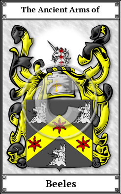 Beeles Family Crest Download (JPG)  Book Plated - 150 DPI