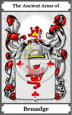Bemadge Family Crest Download (JPG)  Book Plated - 150 DPI