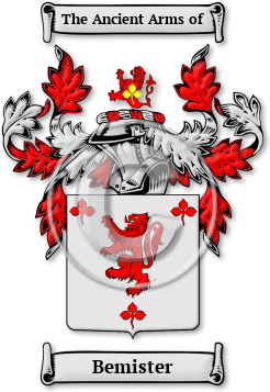 Bemister Family Crest Download (jpg) Legacy Series - 150 DPI