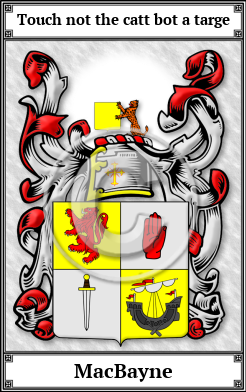 MacBayne Family Crest Download (JPG)  Book Plated - 150 DPI