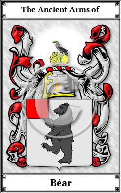 Béar Family Crest Download (JPG) Book Plated - 600 DPI