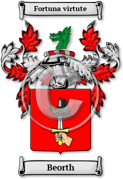 Beorth Family Crest Download (jpg) Legacy Series - 150 DPI