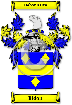 Bidon Family Crest Download (jpg) Legacy Series - 150 DPI