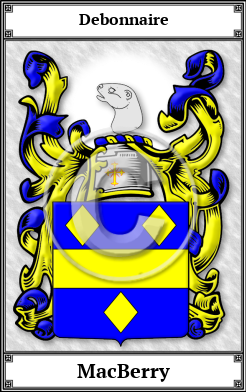 MacBerry Family Crest Download (JPG) Book Plated - 600 DPI