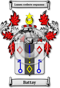 Battay Family Crest Download (JPG) Legacy Series - 600 DPI