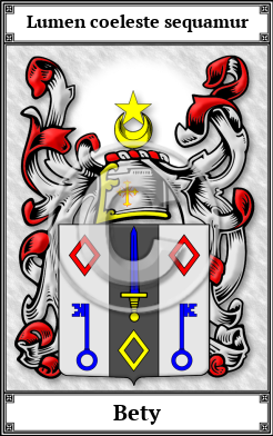 Bety Family Crest Download (JPG) Book Plated - 600 DPI