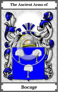 Bocage Family Crest Download (JPG)  Book Plated - 150 DPI