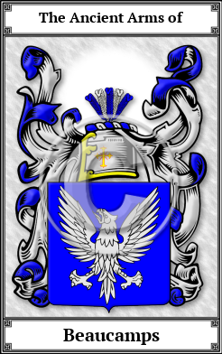 Beaucamps Family Crest Download (JPG)  Book Plated - 150 DPI