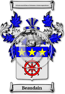 Beaudain Family Crest Download (jpg) Legacy Series - 150 DPI