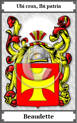 Beaudette Family Crest Download (JPG)  Book Plated - 150 DPI