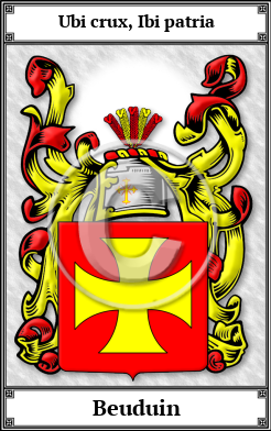 Beuduin Family Crest Download (JPG)  Book Plated - 150 DPI