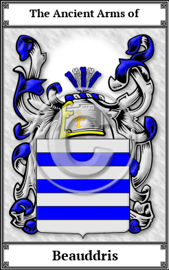 Beauddris Family Crest Download (JPG)  Book Plated - 150 DPI