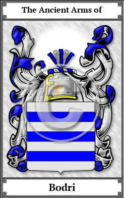 Bodri Family Crest Download (JPG) Book Plated - 600 DPI