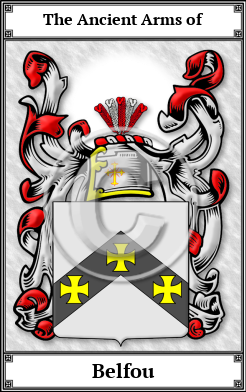 Belfou Family Crest Download (JPG)  Book Plated - 150 DPI