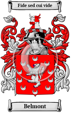 Belmont Family Crest Download (JPG) Heritage Series - 600 DPI