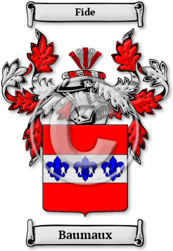 Baumaux Family Crest Download (jpg) Legacy Series - 150 DPI