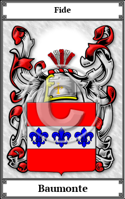 Baumonte Family Crest Download (JPG) Book Plated - 600 DPI