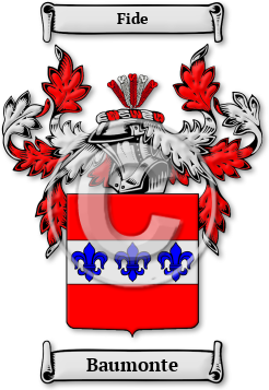 Baumonte Family Crest Download (JPG) Legacy Series - 600 DPI