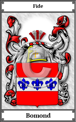 Bomond Family Crest Download (JPG)  Book Plated - 150 DPI