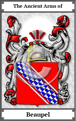 Beaupel Family Crest Download (JPG)  Book Plated - 150 DPI