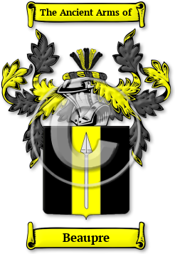 Beaupre Family Crest Download (jpg) Legacy Series - 150 DPI