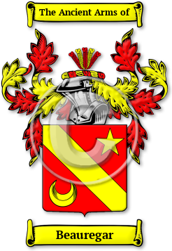 Beauregar Family Crest Download (jpg) Legacy Series - 150 DPI