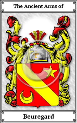 Beuregard Family Crest Download (JPG) Book Plated - 600 DPI