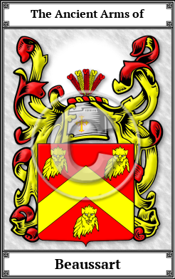Beaussart Family Crest Download (JPG)  Book Plated - 150 DPI