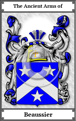 Beaussier Family Crest Download (JPG)  Book Plated - 150 DPI